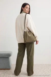 Trendyol Curve Beige Embroidery Detailed Regular Fit Plus Size Sweatshirt - Image 2