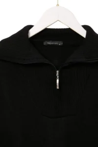 Trendyol Curve Black Stripe Detailed Turndown collar Knitwear Top and Bottom Set - Image 8