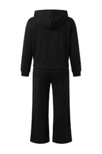 Trendyol Curve Black Thin Soft Comfortable Draped Material Front Zippered Plus Size Tracksuit - Image 7