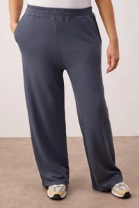 Trendyol Curve Indigo Thin Soft Comfortable Draped Material Front Zippered Plus Size Tracksuit - Image 3