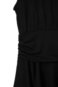 Trendyol Curve Black Crepe Ruffle Detailed Knitting Plus Size Dress - Image 6