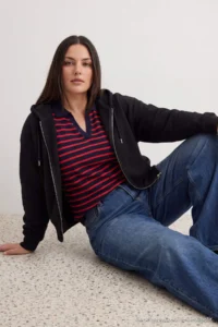 Trendyol Curve Black Regular/Normal Pattern Hooded Thick Knitting Sweatshirt with Fleece inside