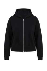 Trendyol Curve Black Regular/Normal Pattern Hooded Thick Knitting Sweatshirt with Fleece inside - Image 7