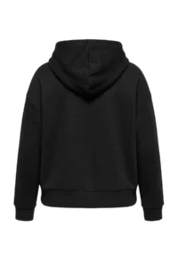 Trendyol Curve Black Regular/Normal Pattern Hooded Thick Knitting Sweatshirt with Fleece inside - Image 9