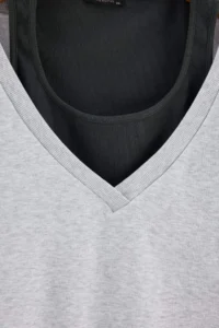 Trendyol Curve Snow Melange 2 Sets Low Shoulder Knitting Sweatshirt - Image 7