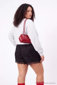 Trendyol Curve Black Lace Detailed Plus Size Weaving Shorts&Bermuda - Image 5