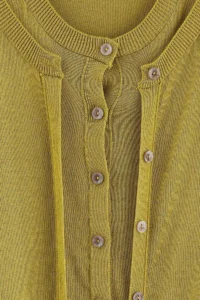 Trendyol Curve Oil Green Double Button Look Thin Seasonal Crop Knitwear Cardigan - Image 5