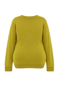 Trendyol Curve Oil Green Double Button Look Thin Seasonal Crop Knitwear Cardigan - Image 6