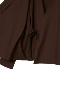 Trendyol Curve Brown Binding Detailed Weaving Plus Size Shirt - Image 7