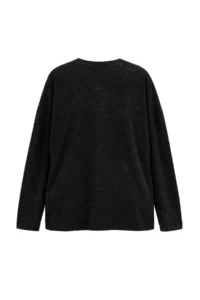 Trendyol Curve Anthracite Thick Cotton Eskitme Efektli relaxed Pattern Crew Neck Knitting T-Shirt - Image 6