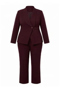 Trendyol Curve Purple Weaving Plus Size Bottom - Top Set - Image 5