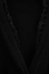 Trendyol Curve Black Lace Soft textured Knitwear Plus Size Bottom - Top Set - Image 7