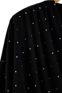 Trendyol Curve Black Rocky padded Party/Chic Knitting snaps Bodysuit - Image 7