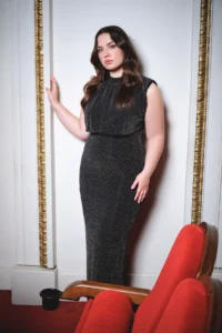 Trendyol Curve Black Tulle Knitting Maxi Length Plus Size Dress