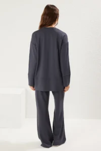 Trendyol Modest Anthracite Soft textured Tracksuit - Image 5
