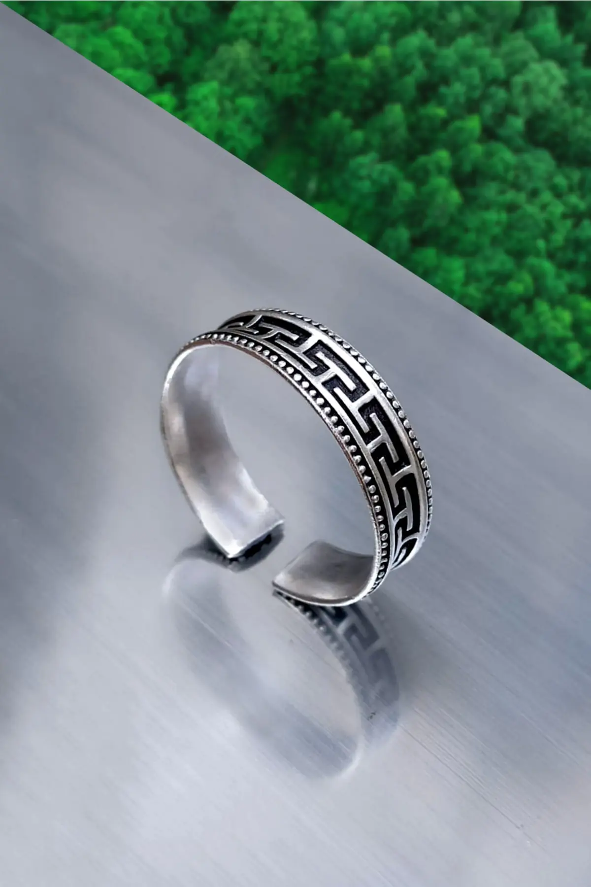 The Collection Labirent Alyans Model Unisex Adjustable Ring