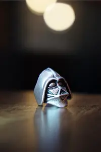 The Collection Star Wars Darth Vader Model Adjustable Silver Plated Ring - Image 2