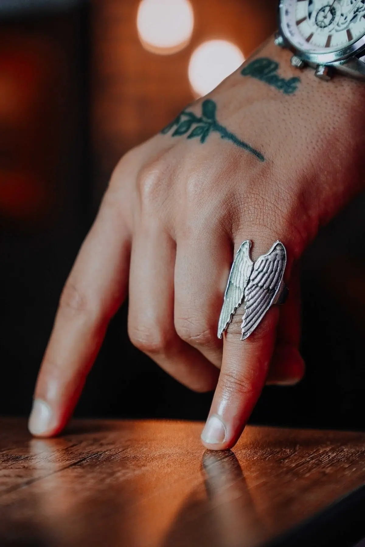 The Collection Kanat Model Adjustable Silver Plated Ring