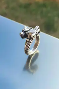 The Collection Double Headed Pitbull Model Adjustable Ring - Image 2