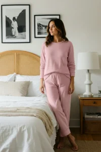 TRENDYOLMiLLA PINK Ribbed Knitting Pajama Set
