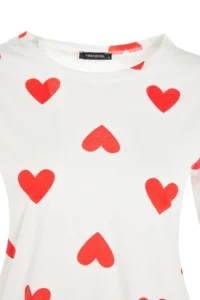 TRENDYOLMiLLA White 100% Cotton Heart Knitted Pajama Set - Image 9