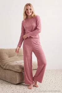 TRENDYOLMiLLA PINK Ribbed Knitting Pajama Set - Image 5