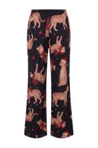 TRENDYOLMiLLA Multicolored Tiger Patterned Viscose Woven Pajama Set - Image 4