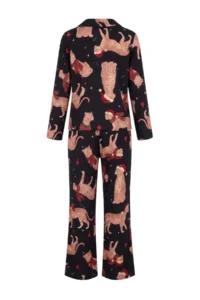 TRENDYOLMiLLA Multicolored Tiger Patterned Viscose Woven Pajama Set - Image 5