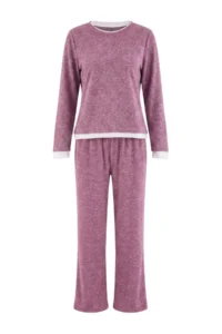 TRENDYOLMiLLA Purple Double Layer Soft Knitted Pajama Set - Image 6