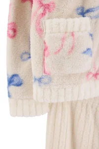 TRENDYOLMiLLA Ecru Ribbon Patterned Wellsoft Knitted Pajama Set - Image 6