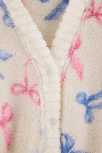 TRENDYOLMiLLA Ecru Ribbon Patterned Wellsoft Knitted Pajama Set - Image 7