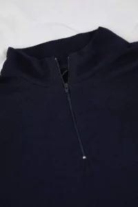 TRENDYOLMiLLA Navy Blue Zippered Soft Waffle Knitted Pajama Set - Image 7