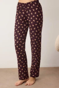 TRENDYOLMiLLA Brown Teddy Bear Soft Waffle Knitted Pajama Set - Image 3