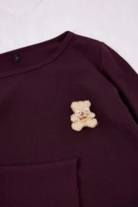 TRENDYOLMiLLA Brown Teddy Bear Soft Waffle Knitted Pajama Set - Image 7