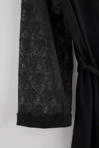 TRENDYOLMİLLA Black 2 Sets 56% Viscous,44% Polyester Plain Lace Detailed Viscose single jersey Knitting Nightgown - Image 4