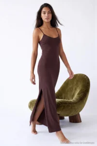 TRENDYOLMİLLA Brown 2 Sets Robe+Nightgown Viscose Knitting Nightgown - Image 4