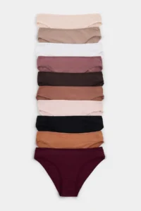 TRENDYOLMİLLA Brown-Multicolored 10 Pack Cotton Classical Panties