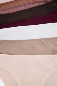 TRENDYOLMİLLA Brown-Multicolored 10 Pack Cotton Classical Panties - Image 2