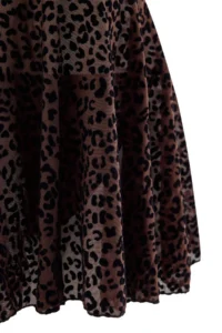 TRENDYOLMİLLA Brown Leopard Patterned Halter Neck Pantyhose Babydoll/Lingerie Nightgown - Image 5