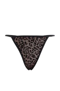 TRENDYOLMİLLA Brown Leopard Patterned Halter Neck Pantyhose Babydoll/Lingerie Nightgown - Image 7