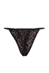 TRENDYOLMİLLA Brown Leopard Patterned Halter Neck Pantyhose Babydoll/Lingerie Nightgown - Image 8