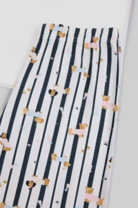 TRENDYOLMİLLA WHITE Cotton Soft Handle Lycra Dog Patterned Knitting Pajama Set - Image 6