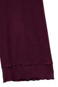 TRENDYOLMİLLA Plum Frilly Ribbed Knitting Pajama Set - Image 5