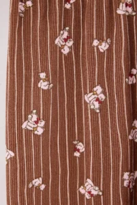 TRENDYOLMiLLA Brown Teddy Bear Patterned Soft Toe Winter Waffle Knitted Pajama Set - Image 7