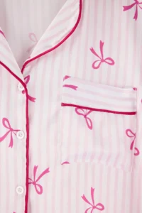TRENDYOLMiLLA Pink-Multicolor Printed Satin Woven Pajama Set - Image 5