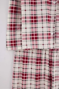 TRENDYOLMiLLA Multicolored Plaid Soft Touch Knitted Pajama Set - Image 6