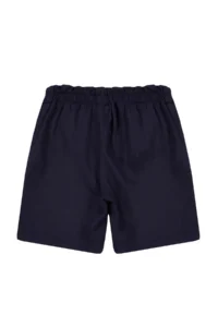 NAVY BLUE Cotton Regular Pattern Elastic Waist Weaving Gabardine Girls' Okul Shorts Etek - Image 9