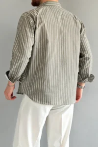 MAN Khaki Cotton Regular Men Shirt - Image 5
