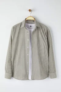 MAN Khaki Cotton Regular Men Shirt - Image 6