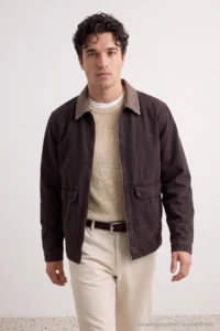 MAN Dark Brown Regular Men Jacket - Image 3